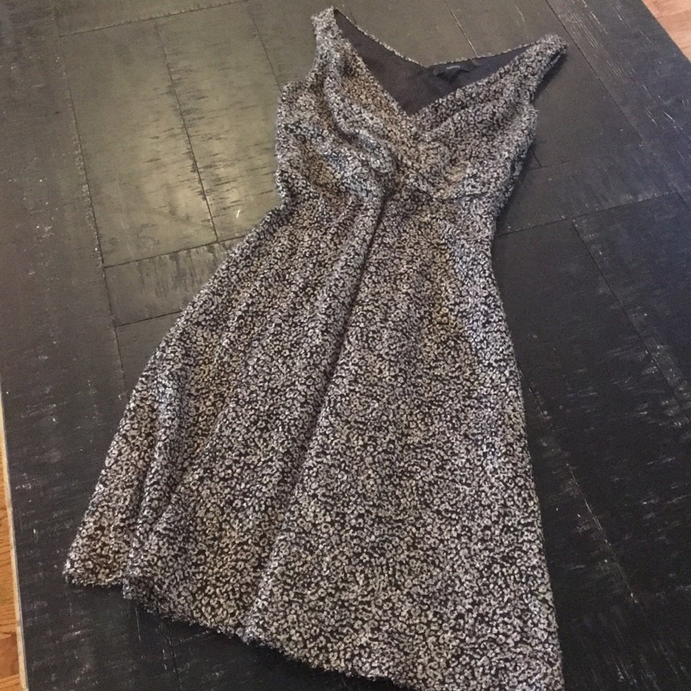 Silk floral cocktail dress